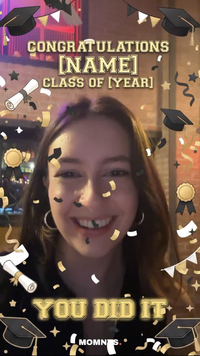 Cap, Gown & Confetti in action